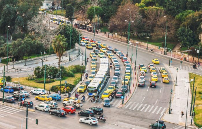 Traffic in Athens, Greece